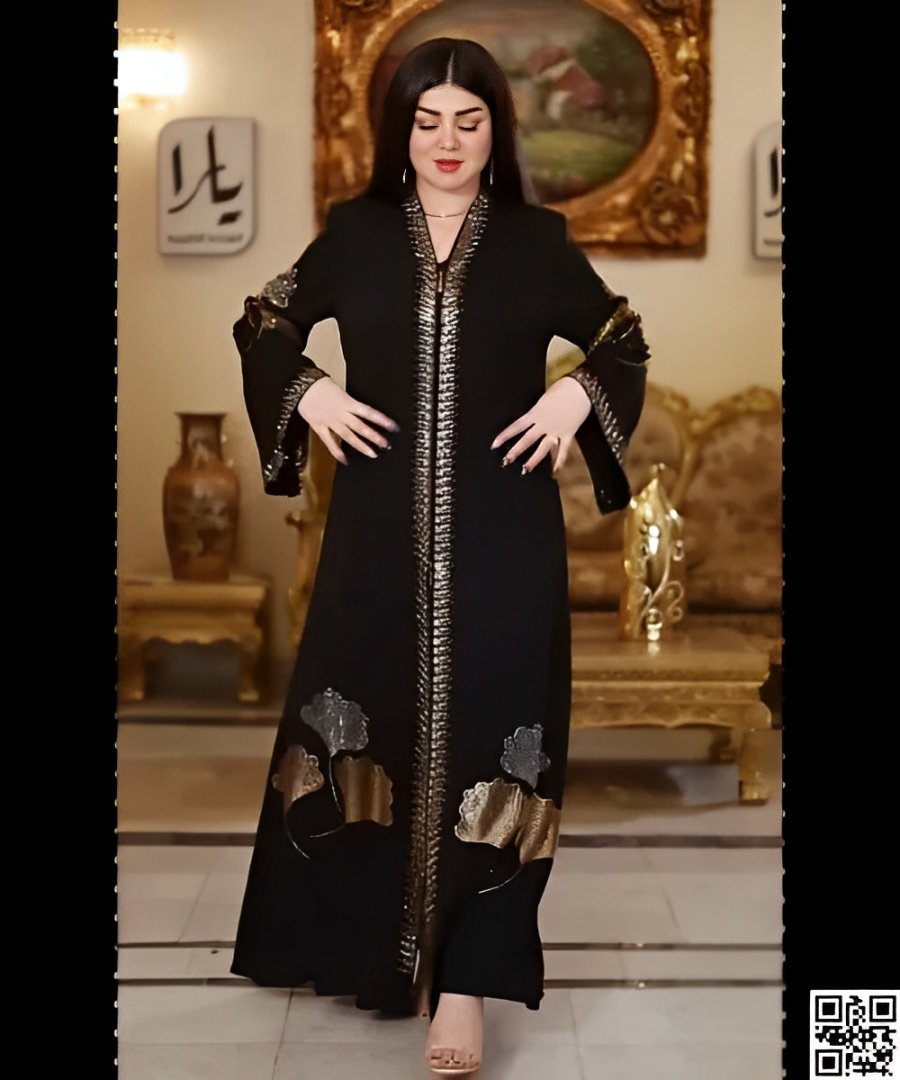 Premium Stone Cherry Abaya - e1lsv