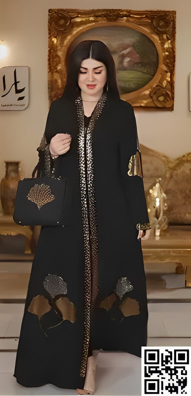 Premium Stone Cherry Abaya with Bag - QClG0