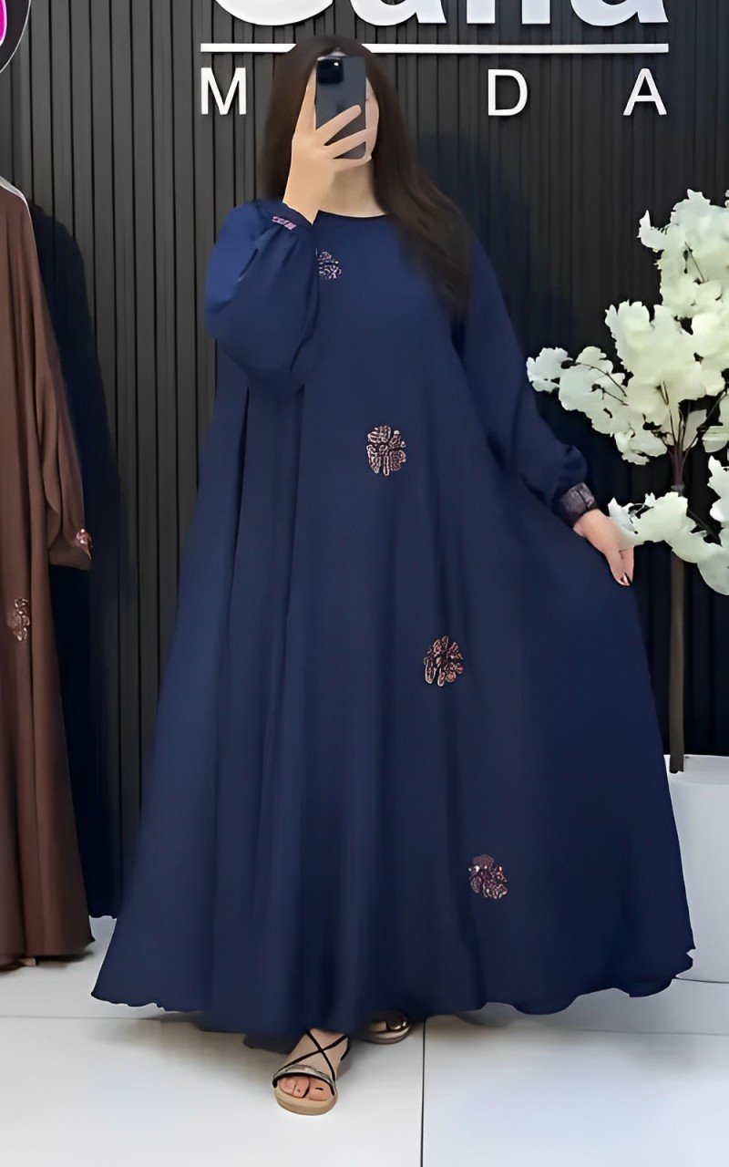 Fashionable Dubai Cherry Gown Borka - dntzb