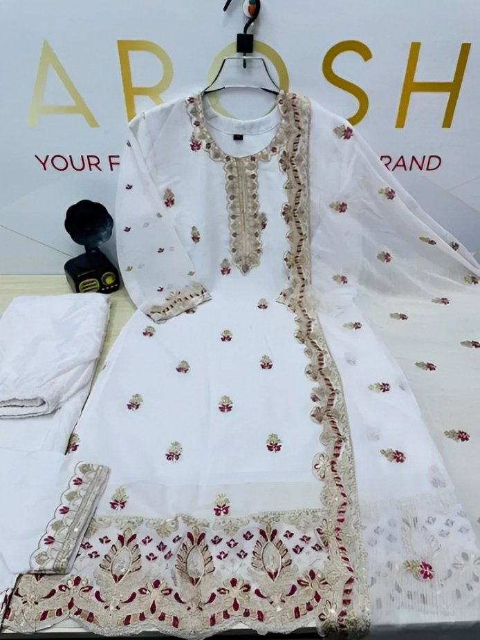 Fashionable Embroidered Kameez Set - lqm0H