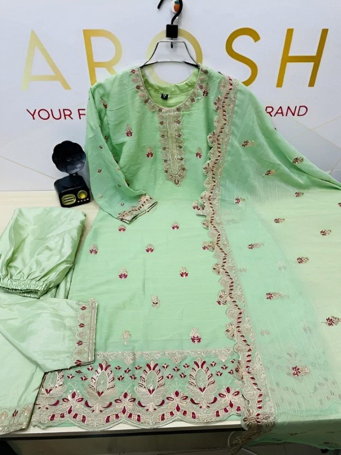 Fashionable Embroidered Kameez Set - 0OJwk