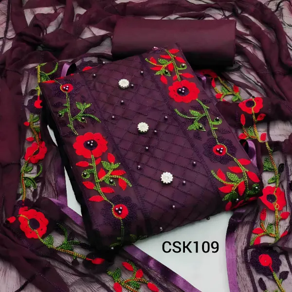 VIP Ari & Stone Worked Cotton Kameez Set CSK109- P0207