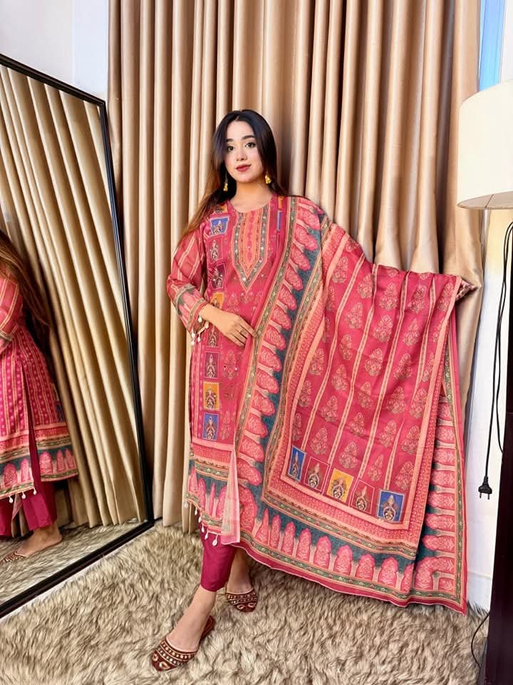 Georgette Readymade Three Piece