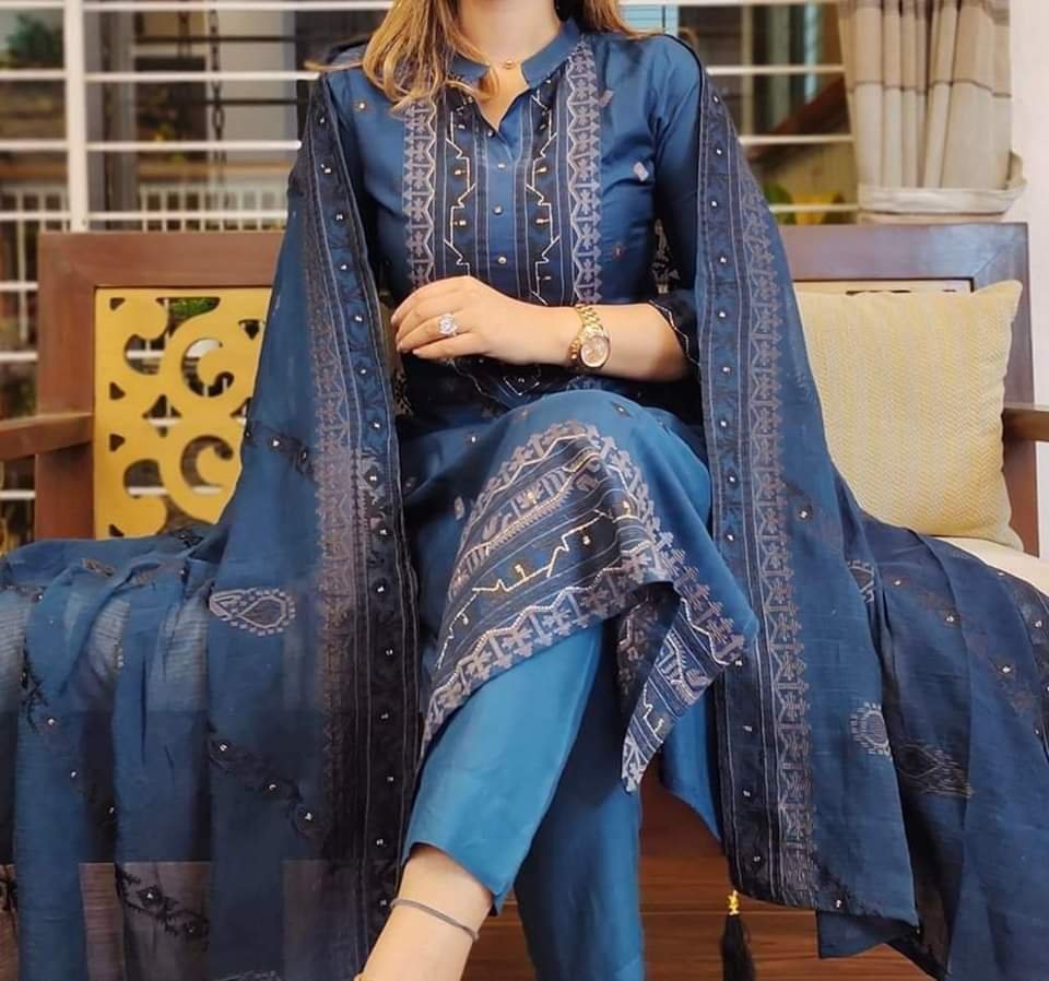 Block Print Three Piece-P0295