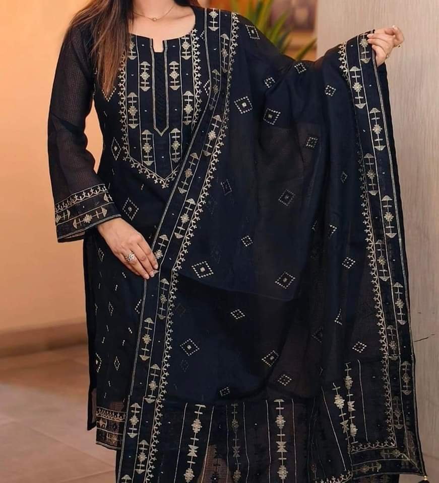 Block Print Three Piece- P0297