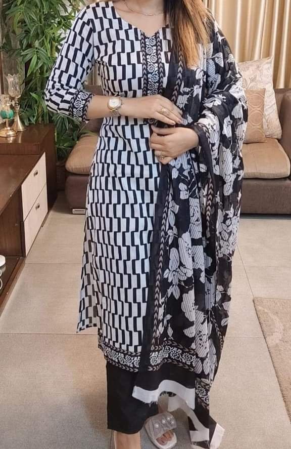 Block Print Three Piece- P0299