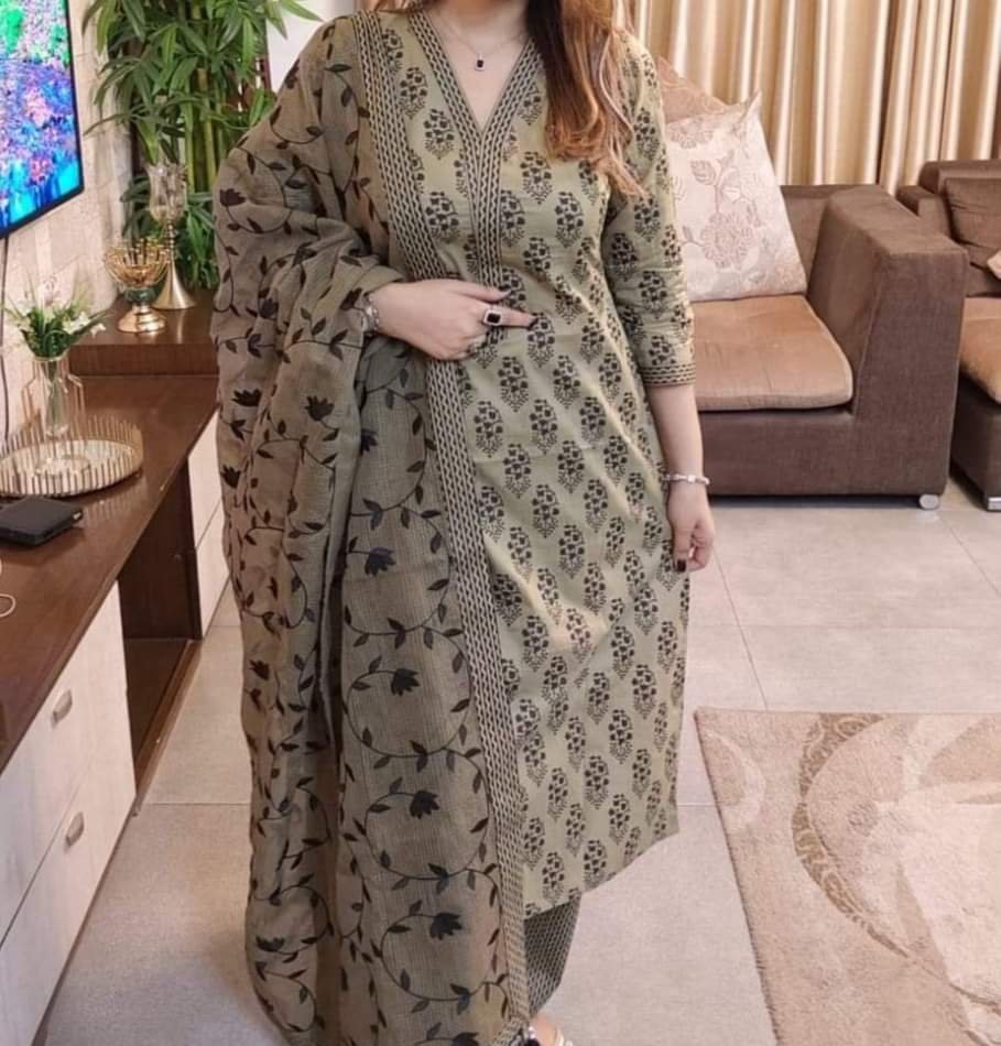 Block Print Three Piece-P0316