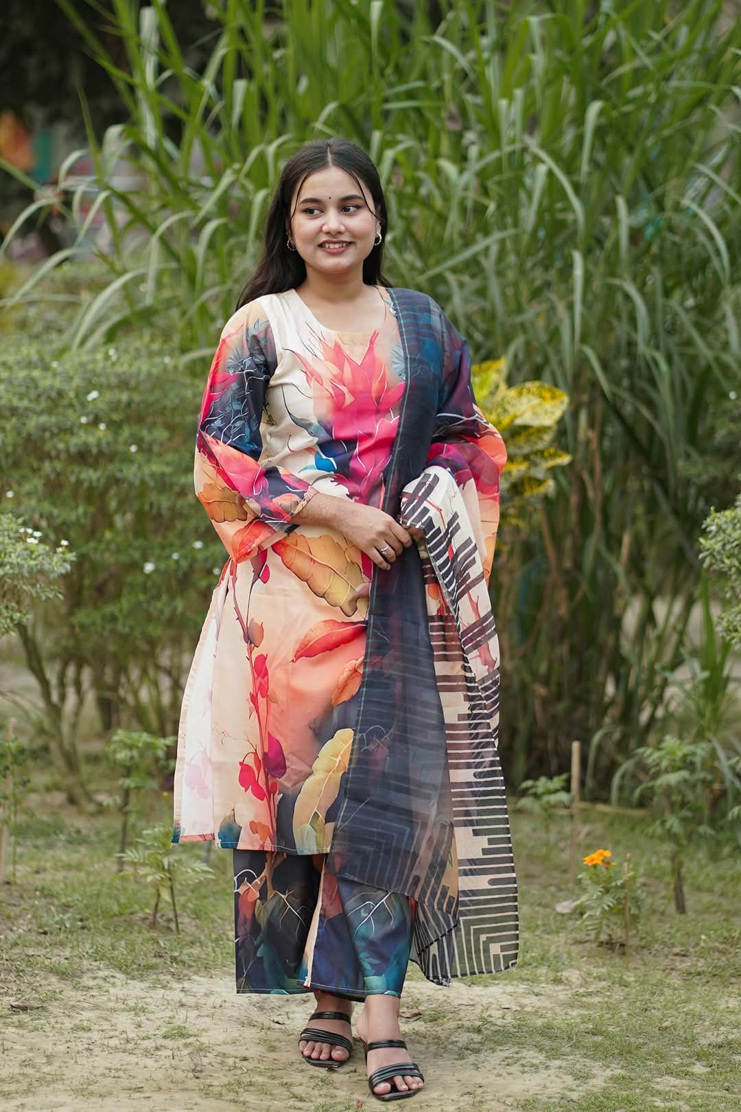 Digital Print Three Piece- P0393